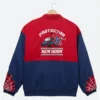 Peter Parker Spider Man Protector Of New York Red And Blue Racing Jacket back view