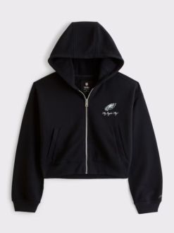 Philadelphia Eagles Abercrombie Fitch Black Full-Zip Hooded Jacket