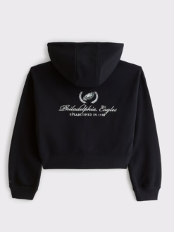 Philadelphia Eagles Abercrombie Fitch Black Full-Zip HoodieBack