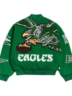 Philadelphia-Eagles-Kelly-Green-Pennant-Varsity-Jacket-Back