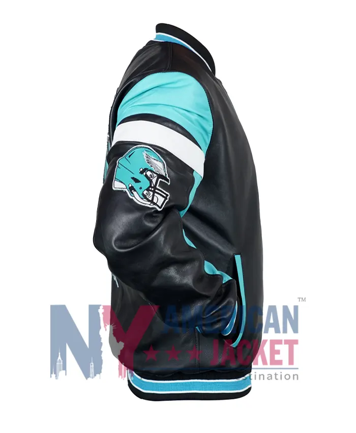Philadelphia Eagles Leather FullZip Varsity Jacket
