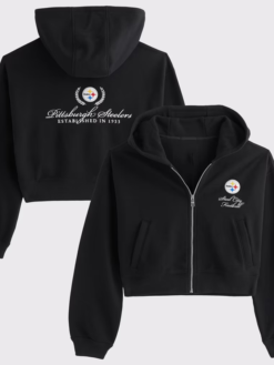 Pittsburgh Steelers Abercrombie Fitch Black Full-Zip Hooded Jacket