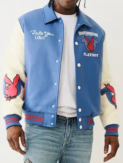 Playboy True Religion Blue Jacket Mens