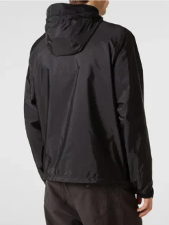 Prada Black Nylon Hooded Windbreaker Jacket Back