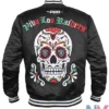 Pro Standard Viva Los Raiders Sugar Skull Black Satin Jacket