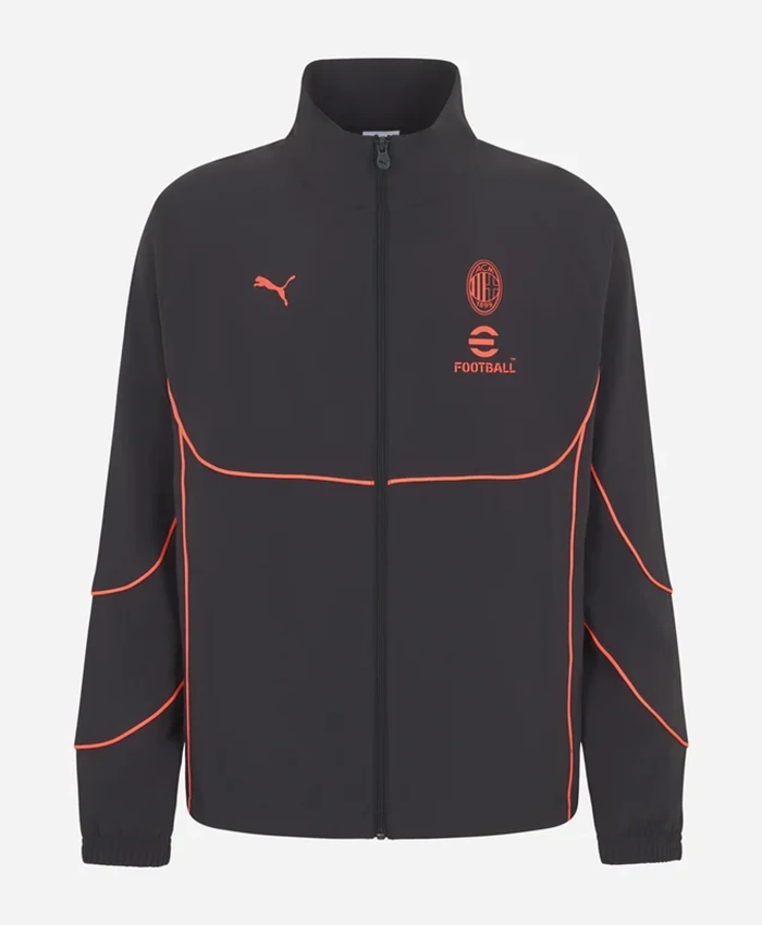 Puma AC Milan 26-27 Pumatech-X Grey Fleece Track Jacket front view