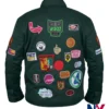 Robert Downey Jr. Avengers Endgame Encore Tony Stark Cotton Green Patchwork Jacket back view