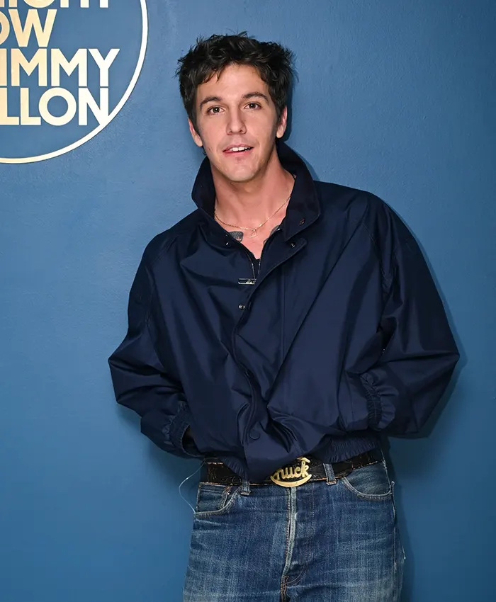 Role Model The Tonight Show Starring Jimmy Fallon Blue Polyester Jacket front view