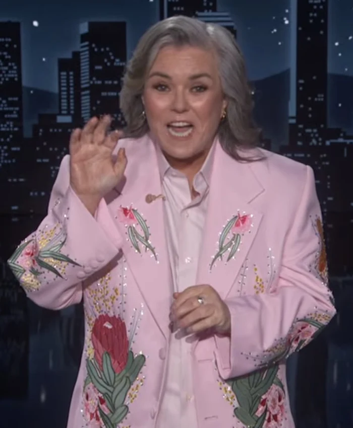 Rosie O'Donnell The Jimmy Kimmel Live Show Pink Blazer front view