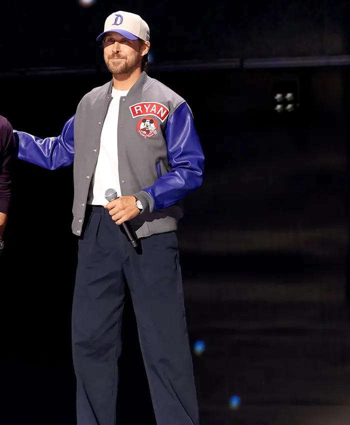 Ryan Gosling D23 Ultimate Disney Fan 2026 Mickey Mouse Varsity Jacket view