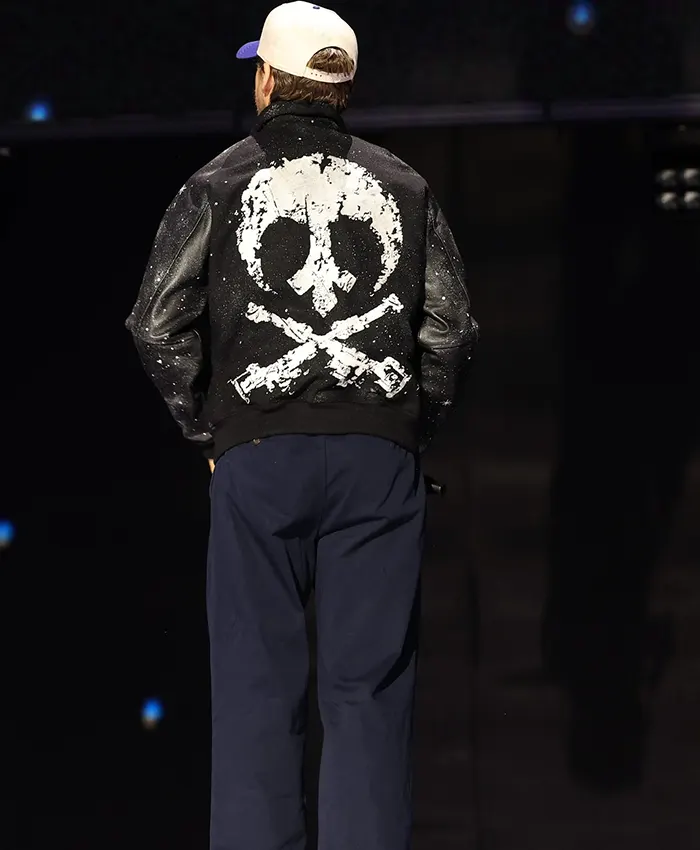 Ryan Gosling D23 Ultimate Fan Event 2026 Star Wars Starfighter Black Varsity Jacket back view