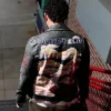 SF Giants Willy Adames DREAMERS ONLY Golden Gate Bridge Black Leather Biker Jacket back view