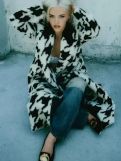 Sabrina Victoria 2026 x Hayes Warner Black And White Wool Coat front view