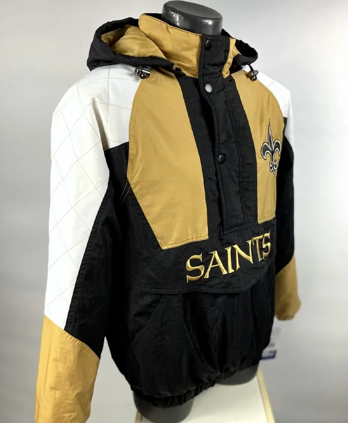 New Orleans Saints Starter Half ZIP Hooded Jacket - Image 2