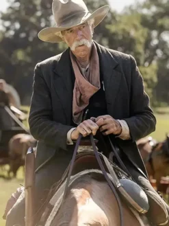Samuel Pack Elliott Yellowstone Origin 1883 Captain Shea Brennan Wool Black Coat