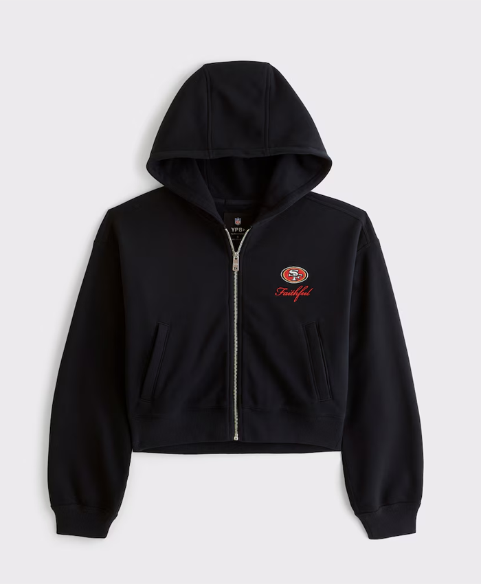 San Francisco 49ers Abercrombie Fitch Black Fleece Zip Hoodie