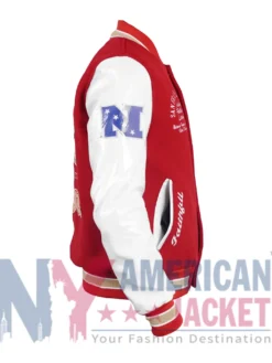 San Francisco 49ers Bomber Jacket featuring rib-knitted cuffs, classic collar, and snap-tab closure