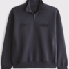 San Francisco Abercrombie Fitch Black Half-Zip Top Jacket