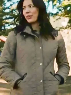 Sarah Nguyen Yellowstone TV-Series Grey Parachute Quilted Jacket sale
