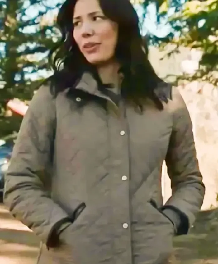 Sarah Nguyen Yellowstone TV-Series Grey Parachute Quilted Jacket sale