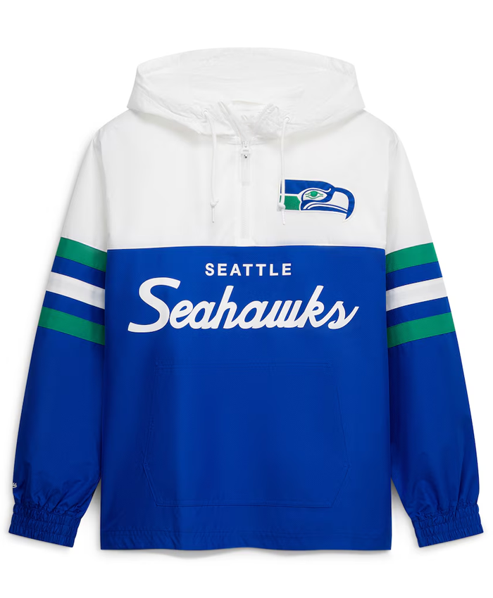 Seattle Seahawks Mitchell Ness Head Coach Anorak Windbreaker Jacket