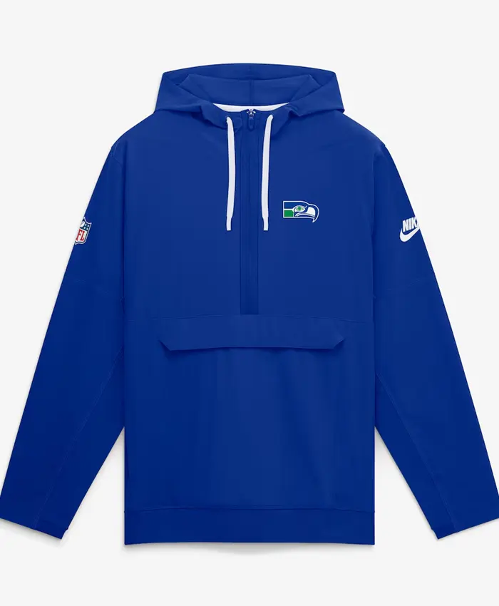 Seattle-Seahawks-Nike-Sideline-Anorak-Half-Zip-Hooded-Royal-Blue-Jacket
