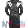 Sephiroth Final Fantasy VII Remake Black Leather Long Coat Back
