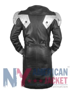 Sephiroth Final Fantasy VII Remake Black Leather Long Coat Back