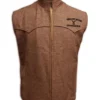 Series Yellowstone Season 03 Dutton Ranch Brown Wool Vest front view