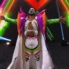 Seth Rollins Colorblock Satin Entrance Coat featuring lapel collar and open closure design