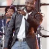 Shaboozey NBC’s Today Rockefeller Plaza 2026 In NYC Black Leather Blazer front view