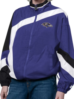 Shop Baltimore Ravens Starter Purple Black Vintage Windbreaker Jacket For Women's