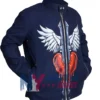 Shop Concert Singer Jon Bon Jovi Blue Cotton Full Zip Up Jacket For Sale