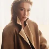 Shop-Florence-Pugh-2026-Fragrance-Launch-Camel-Wool-Long-Coat
