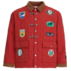 Shop Found Quilt Patch Red Cotton Jacket For Men And Women