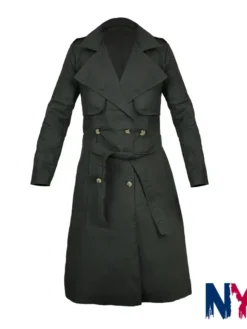 Shop-Helen-Drew-Silo-Tv-Series-S03-Jessica-Henwick-Green-Long-Trench-Coat