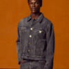 Shop House Of Rrrors Men's All-seeing Denim Trucker Jacket In Washed Black
