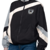 Shop Las Vegas Raiders Starter Black Silver Vintage Windbreaker Jacket For Women's