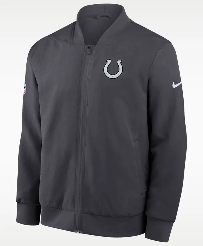 Shop Men's NFL Indianapolis Colts Rivalries Sideline Nike Full-Zip Up Bomber Jacket For Sale