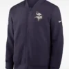 Shop Men's NFL Minnesota Vikings Rivalries Sideline Nike Full-Zip Up Bomber Jacket For Sale