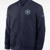 Shop Men's NFL Tennessee Titans Rivalries Sideline Nike Full-Zip Up Bomber Jacket For Sale