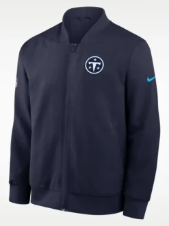 Shop Men's NFL Tennessee Titans Rivalries Sideline Nike Full-Zip Up Bomber Jacket For Sale