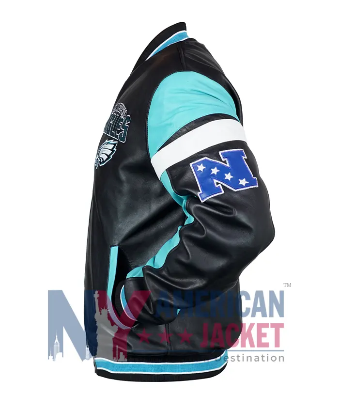 Shop Men's Philadelphia Eagles Leather Full-Zip Varsity Jacket For Sale