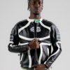 Shop Men's ZTTW Biker Leather Full Zip Up Bomber Jacket On Sale