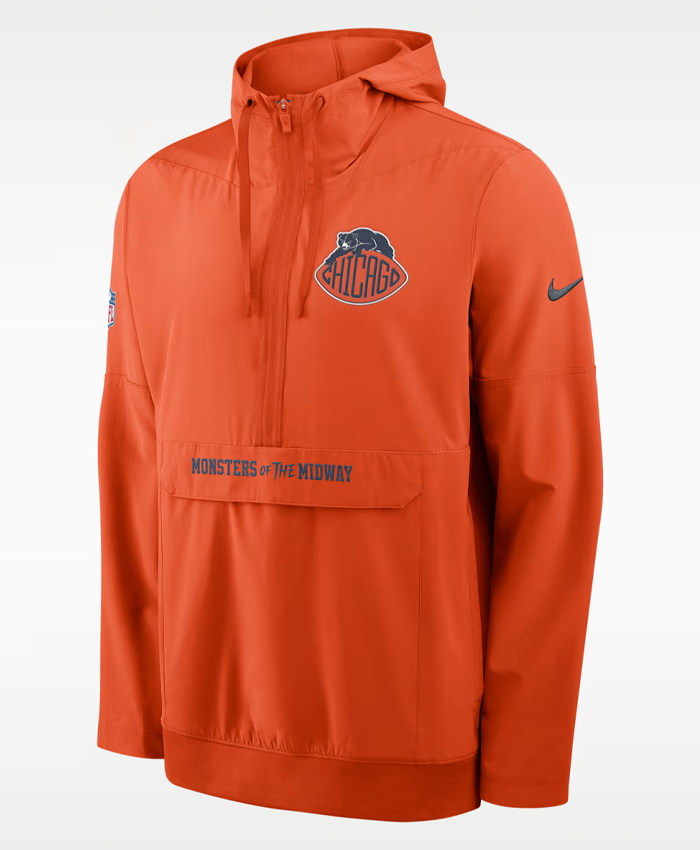 Shop NFL Chicago Bears Rivalries Sideline Nike Hooded Anorak Jacket For Sale