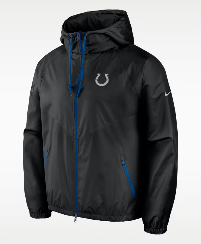 Shop NFL Indianapolis Colts Nike Rivalries Hooded Windrunner Full Zip Up Jacket For Sale