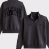 Shop New England Patriots Abercrombie Fitch Black YPB neoKNIT MAX Half-Zip Top For Sale