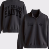 Shop New Orleans Saints Abercrombie Fitch Black YPB neoKNIT MAX Half-Zip Top For Sale