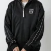 Shop Norway Soccer Player Erling Haaland Loewe Black Fleece Tracksuit front view