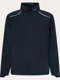 Shop Oakley Fusion Flex Neo Pitch Black Fleece Track Jacket front view